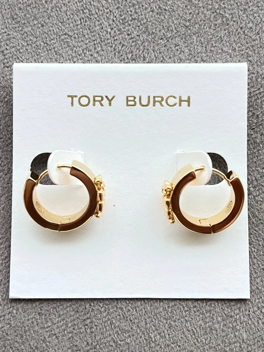 Tory Burch Kira Huggie Hoop Earrings